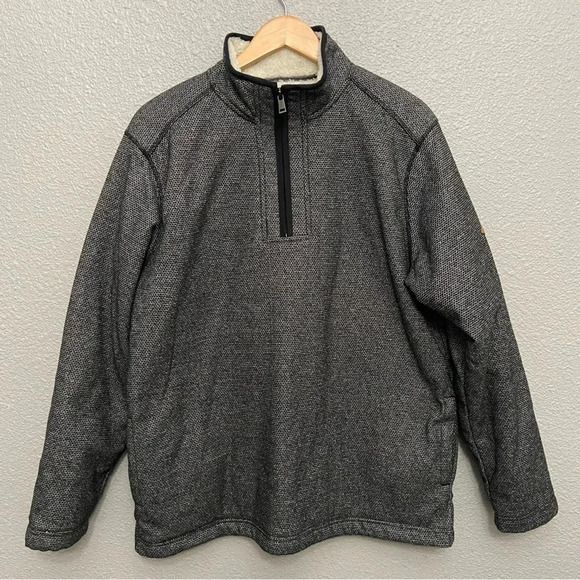 Orvis Brighton Quarter Zip sweater size Large Fleece‎ lined pullover - Picture 1 of 8